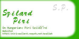 szilard piri business card